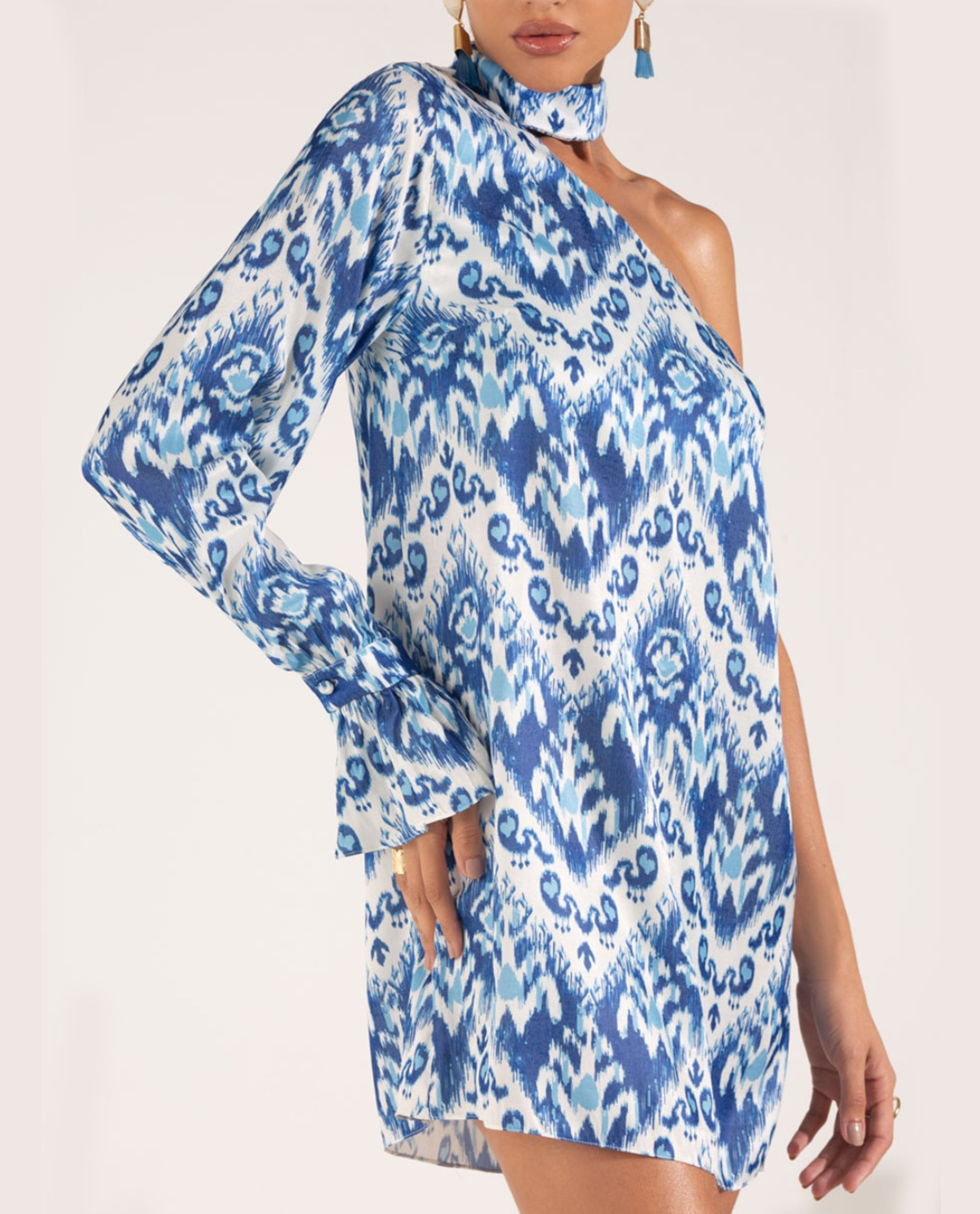 long sleeve dress oasis LEAU Oasis Knot Maxi Dress in Black, Women's XS at Urban Outfitters