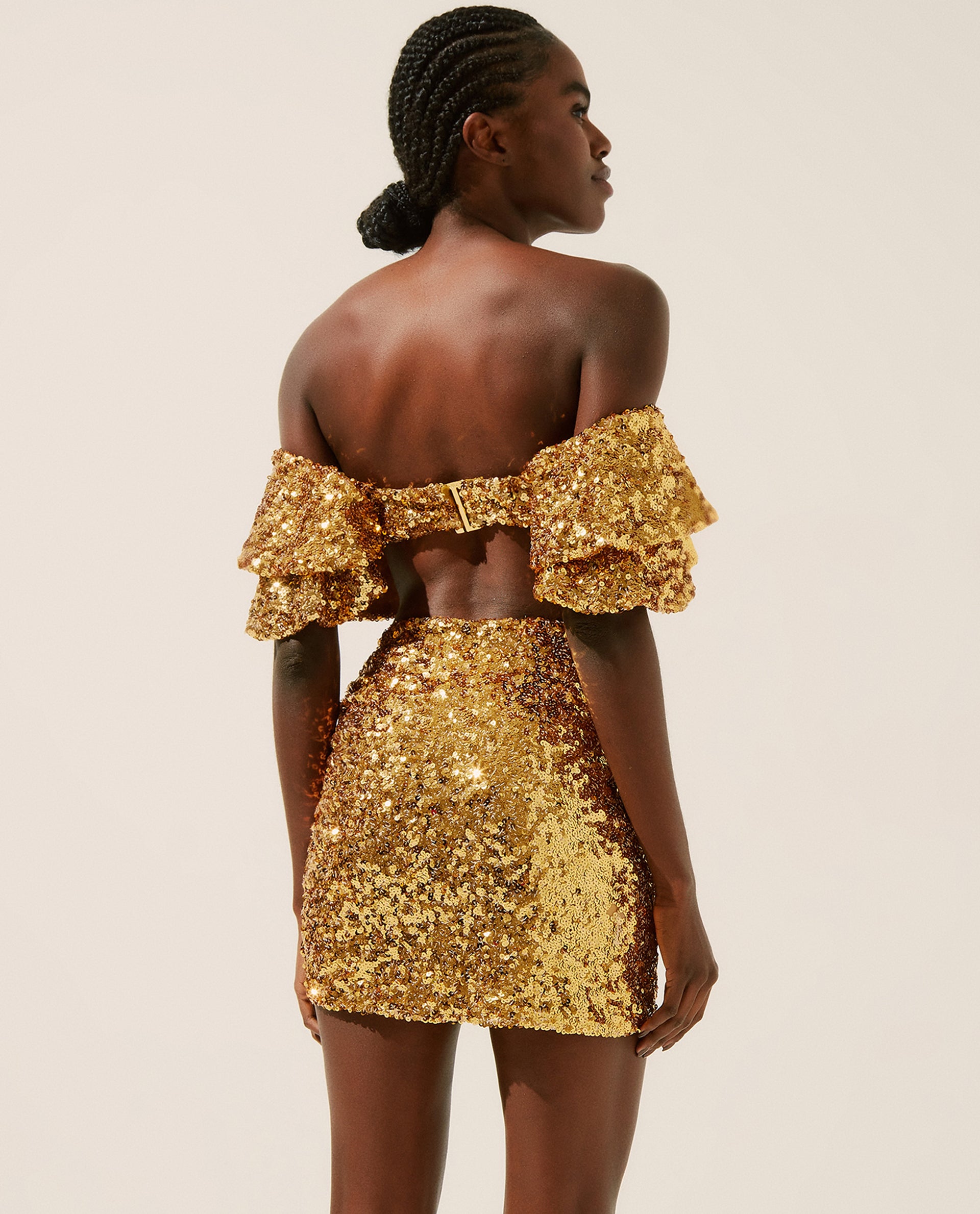 AGUA DE COCO Sparkling Golden Skirt | MELIE AGUA DE COCO Sparkling Golden Skirt | MELIE