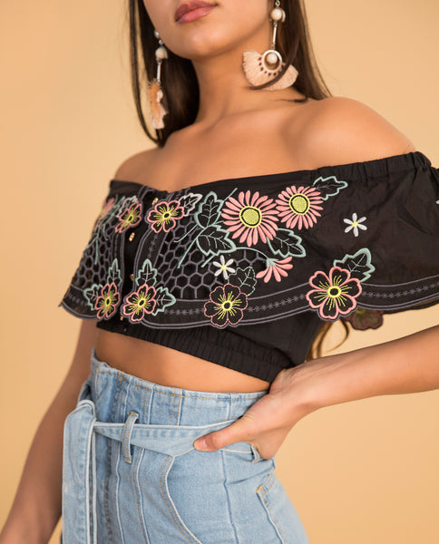 ALICE MCCALL Honeycomb Daisy Crop Top MELIE